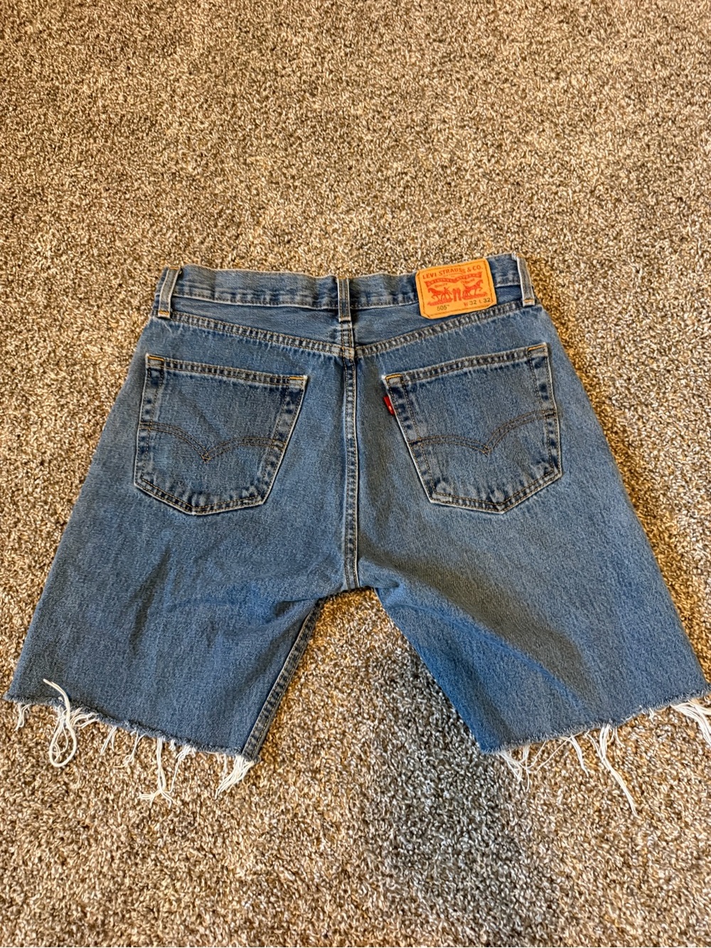 Levi's Men's Medium Blue Denim Cutoff Shorts